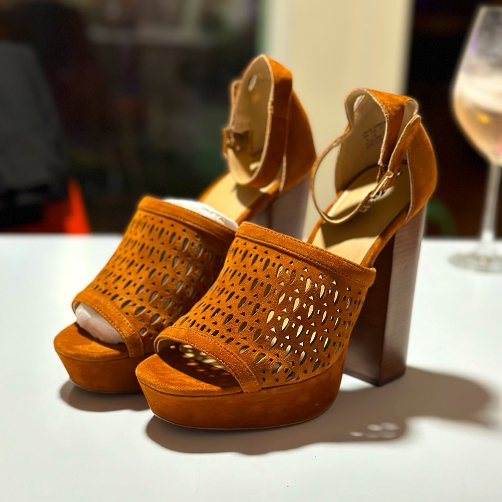 Joe’s Jeans Brown Suede Heels Sandal
